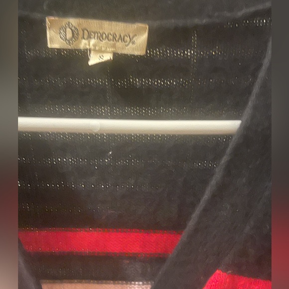 Democracy Striped Black Cardigan Sweater size S - Picture 5 of 5